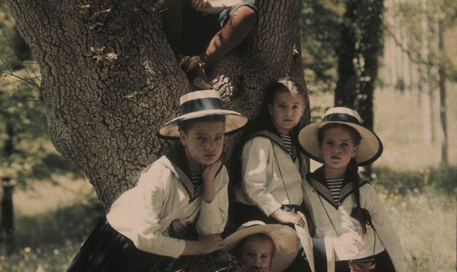 Sharp Autochrome shot of Russian kids in 1910s. By Piotr Ivanovich Vedenisov