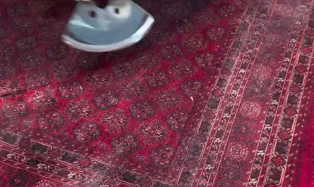 Shaving a rug to trim & smoothen the fibers