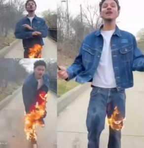 Singer sets his pants on fire after refusing to pay for visual effects for his music video 👀