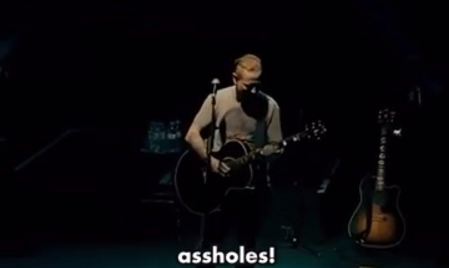 Singing SpongeBob theme song in a concert