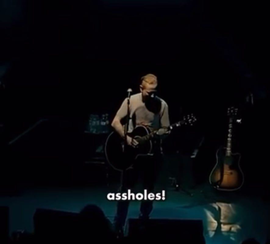 Singing SpongeBob theme song in a concert