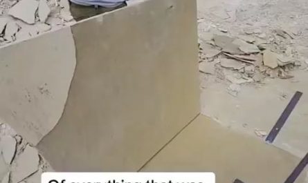 Smooth split of a sheet of rock containing a surprise!