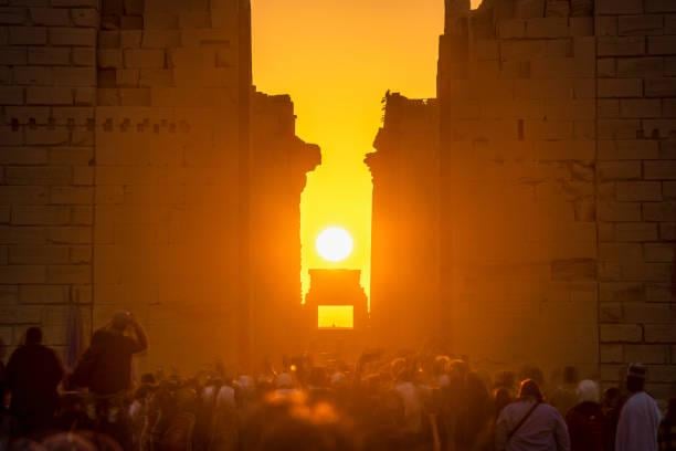 Solar alignment on Luxor temple DEC 21st declaring the beginning of winter