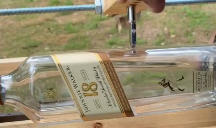 Someone found a cool way to recycle bottles: they cut the glass into smooth drinking glasses… cheap fun and great for the planet…