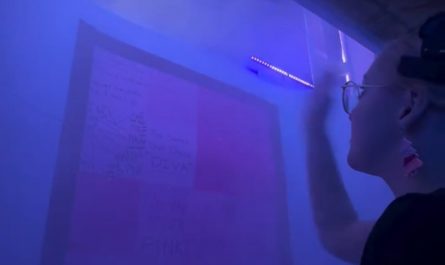 Stagehand making theatre magic