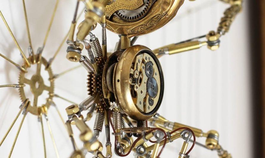 Steampunk Spider Sculpture by Peter Szucsy