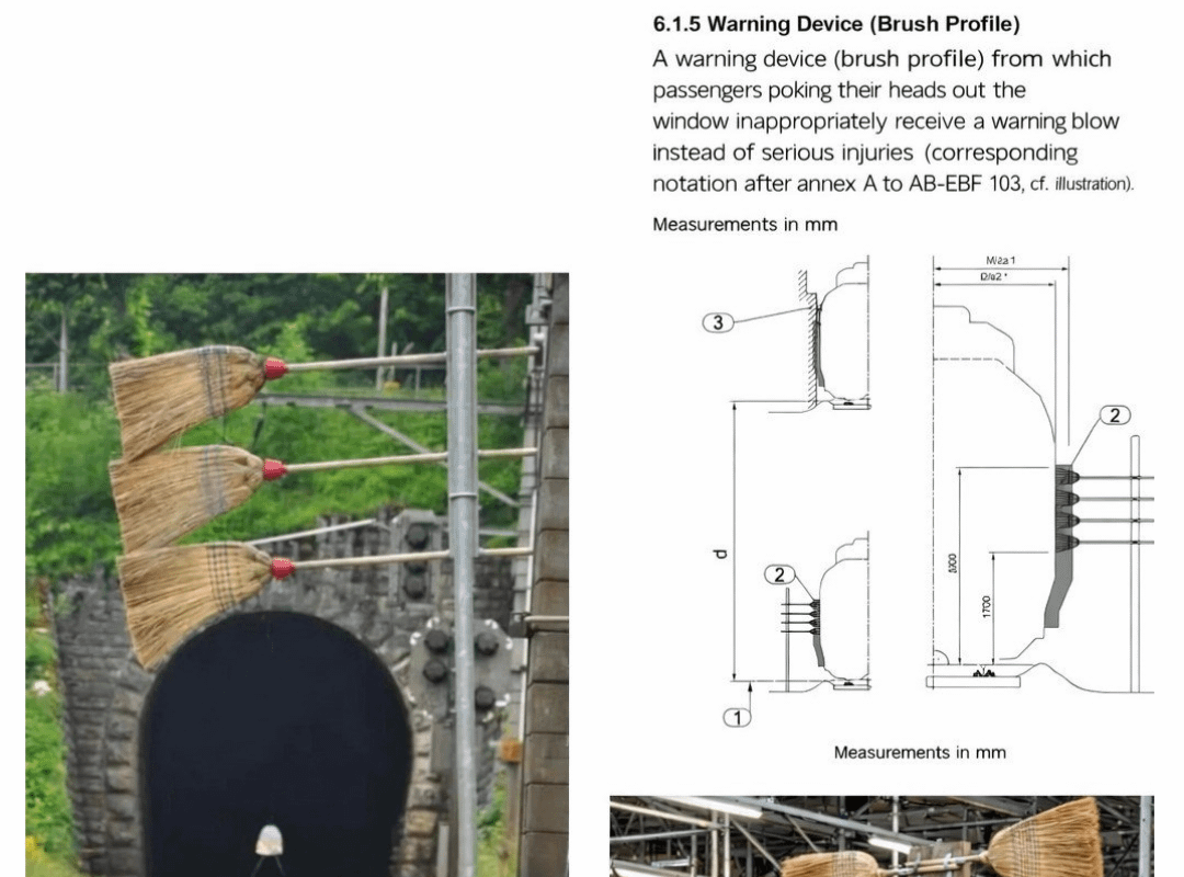 Swiss railway uses brooms as safety device