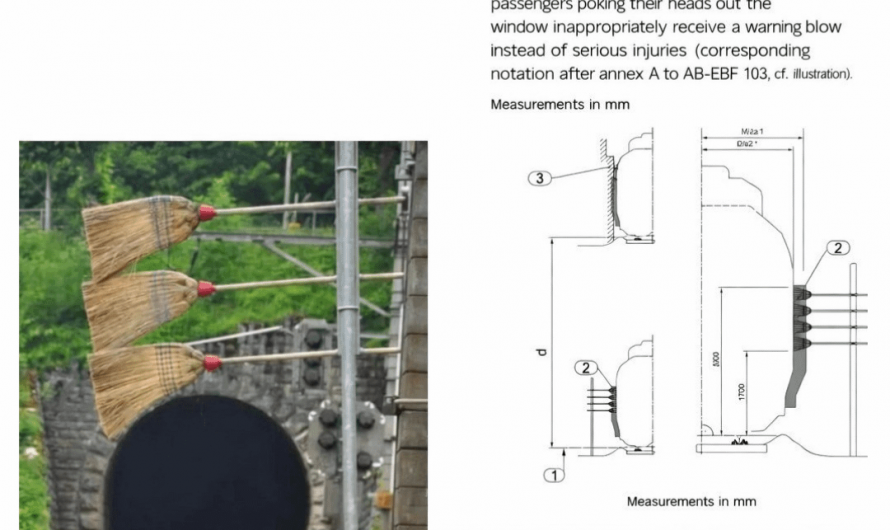 Swiss railway uses brooms as safety device