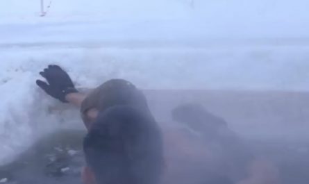 Taking a dip in -52C (-61F)