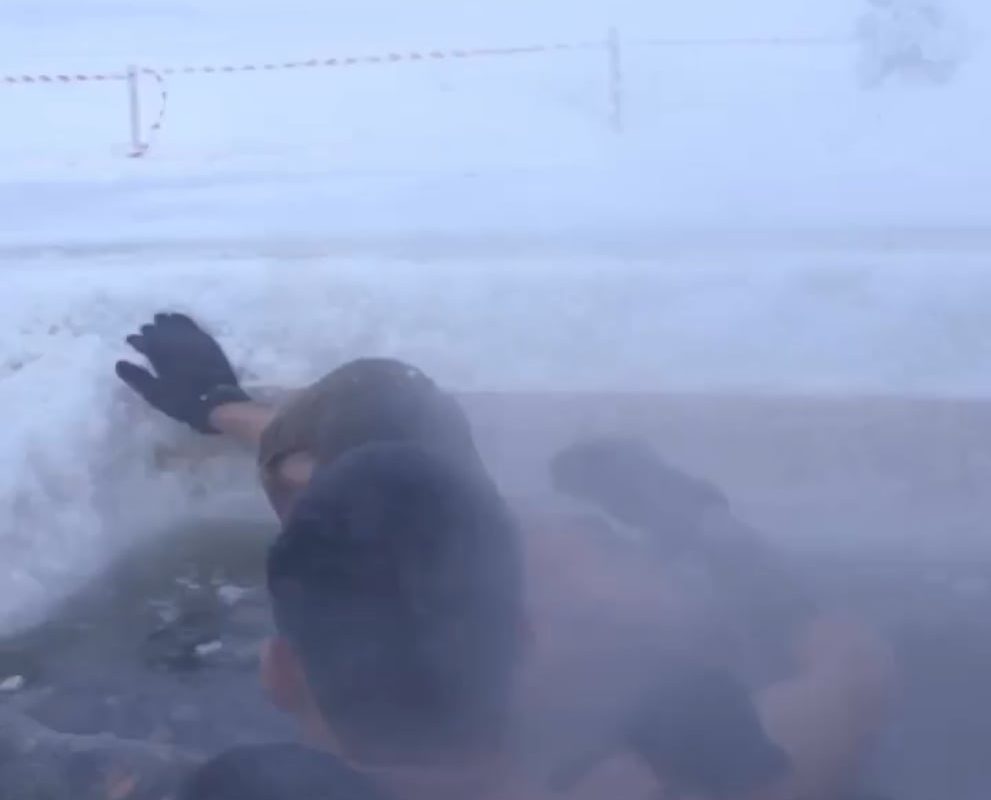 Taking a dip in -52C (-61F)