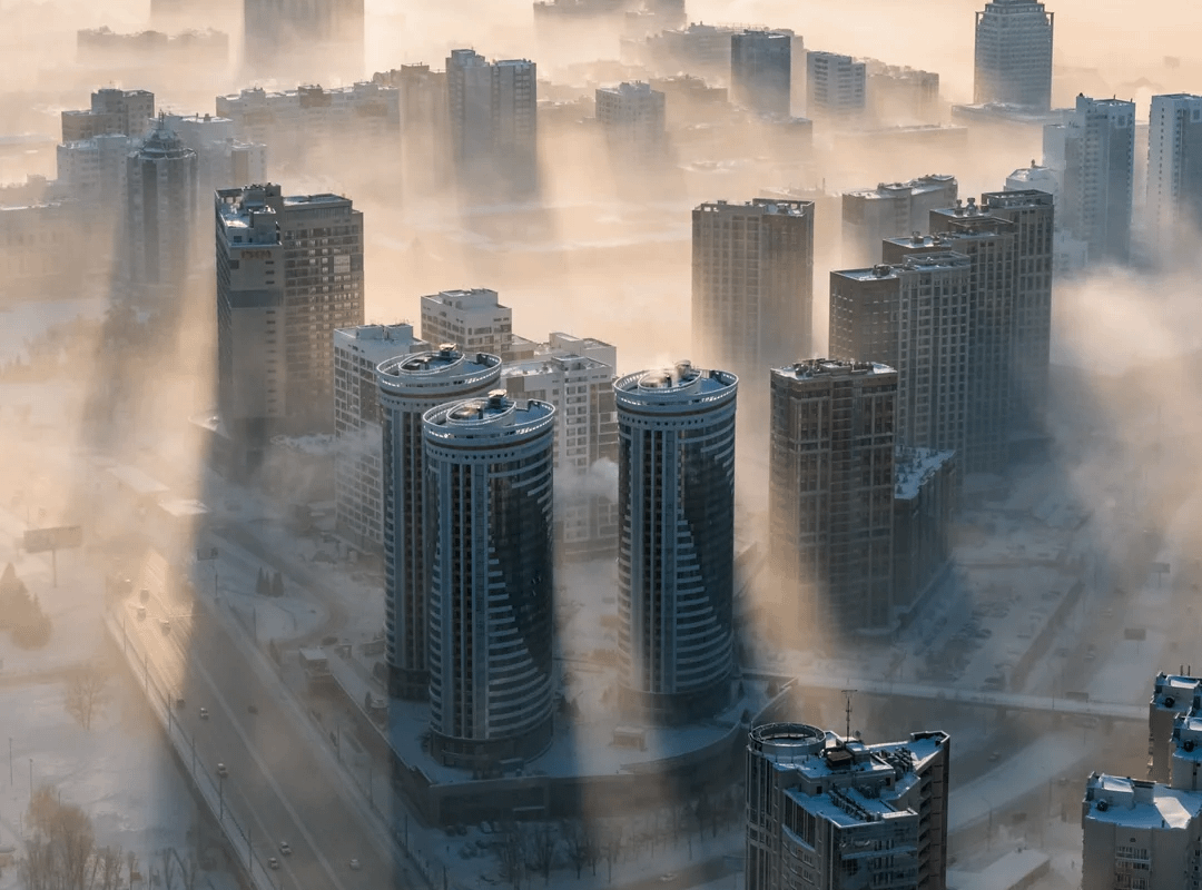 That is what Siberia's largest city looks like at -35°C.