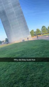 The Gateway Arch, located in St Louis, Missouri