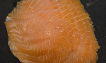 The cold smoked salmon piece I was going to cut looked like a flat fish