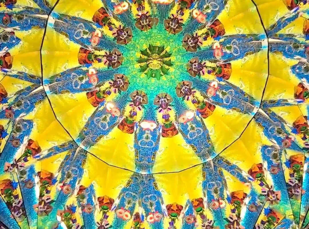 The ever-changing world inside one of the kaleidoscopes I created.