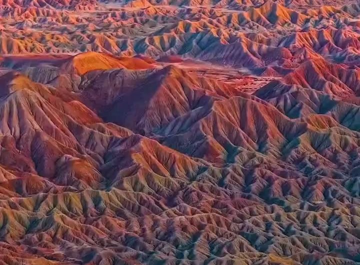 The legendary mountains of Hormuz in southern Persia dazzle viewers with their vibrant colours.