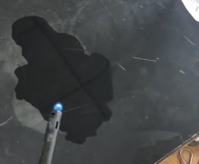 The manner in which the dry ice extinguishes the flame