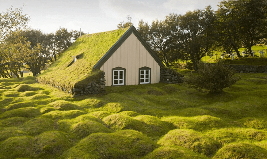 The real-life grass-topped buildings that look just like the Hobbit homes of Middle Earth.