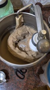 The shape pepparkakor dough takes in my parents' cooking assistant (from about 60 years ago).