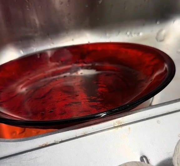 The sound this plate makes in the sink