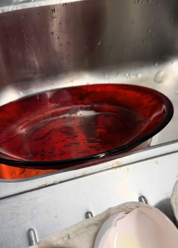 The sound this plate makes in the sink