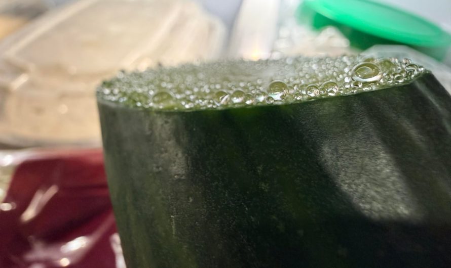 The surface of this cucumber after I cut it