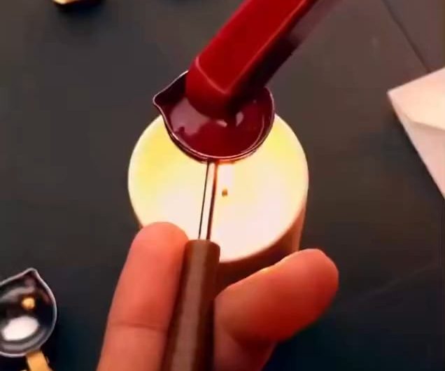 The traditional art of wax sealing handwritten letters