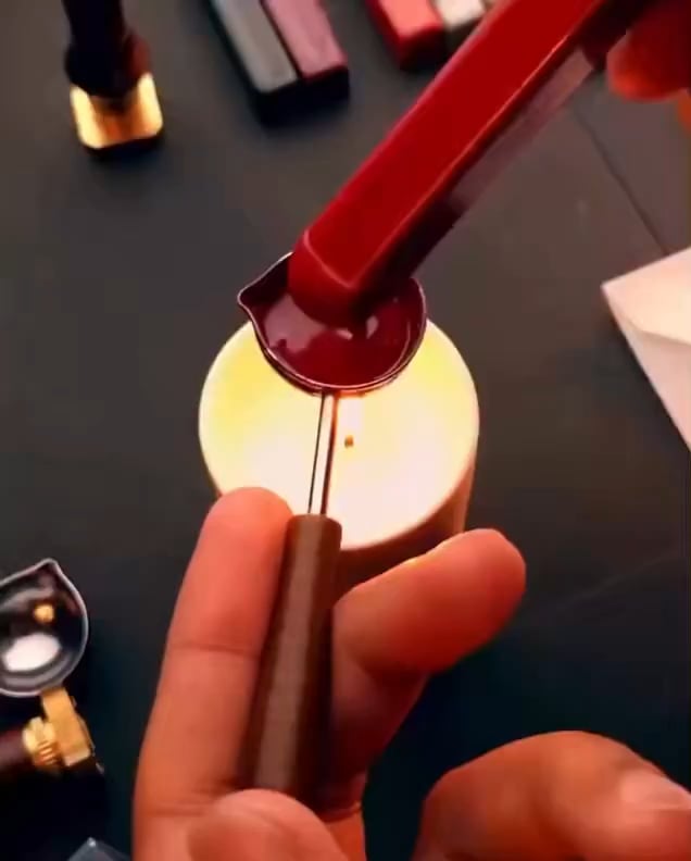 The traditional art of wax sealing handwritten letters