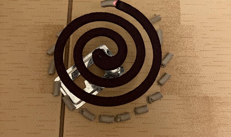 The way the ash falls from the anti mosquito “espiral”