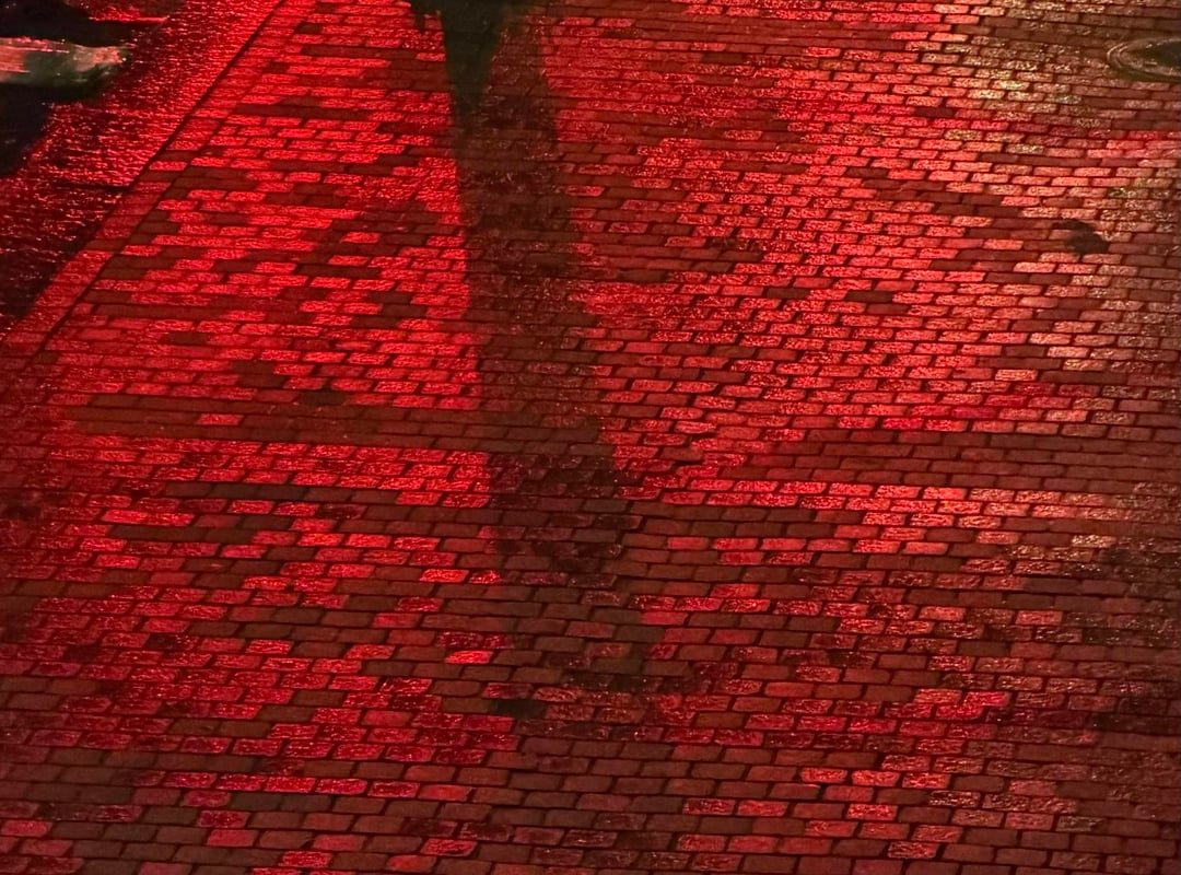The way these bricks look at night