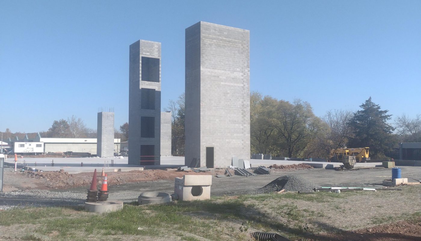 The way these structures line up even though they were constructed in isolation.