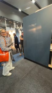 The way this kitchen cabinet door opens and closes