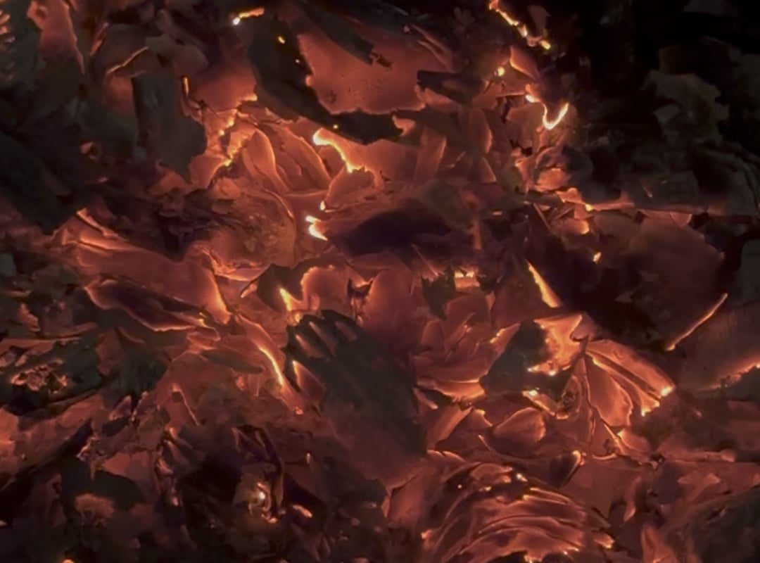 These glowing embers.
