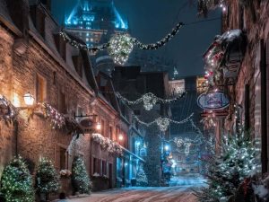 These streets in my hometown at Christmas time (Old Quebec)