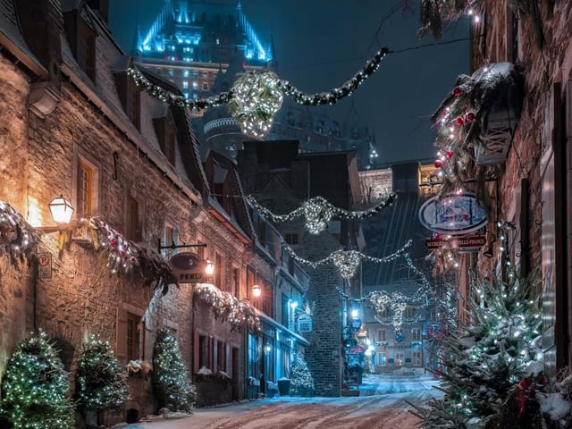These streets in my hometown at Christmas time (Old Quebec)