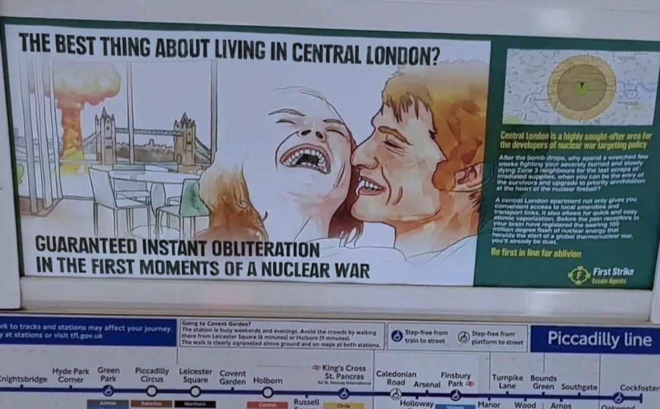 This advert on the London Underground