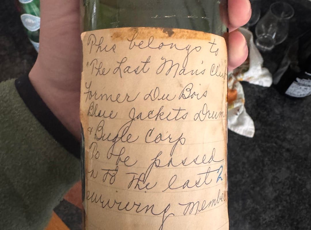 This bottle of Grappa from World War I, passed down to me from my Great grandfather (text in comments).