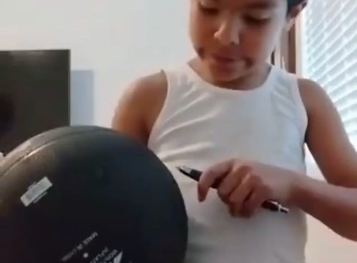 This boy knows a thing or two about physics.