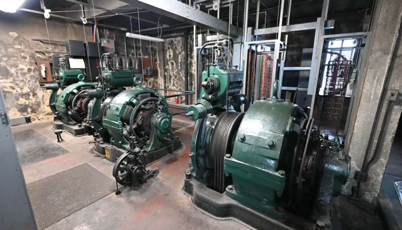 This is an old elevator machine room.  Modern elevators are computerized.  This is 100 percent electro mechanical!