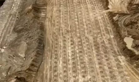 This is rock blasting. A method of breaking down large volumes of rock using controlled explosions. 💥