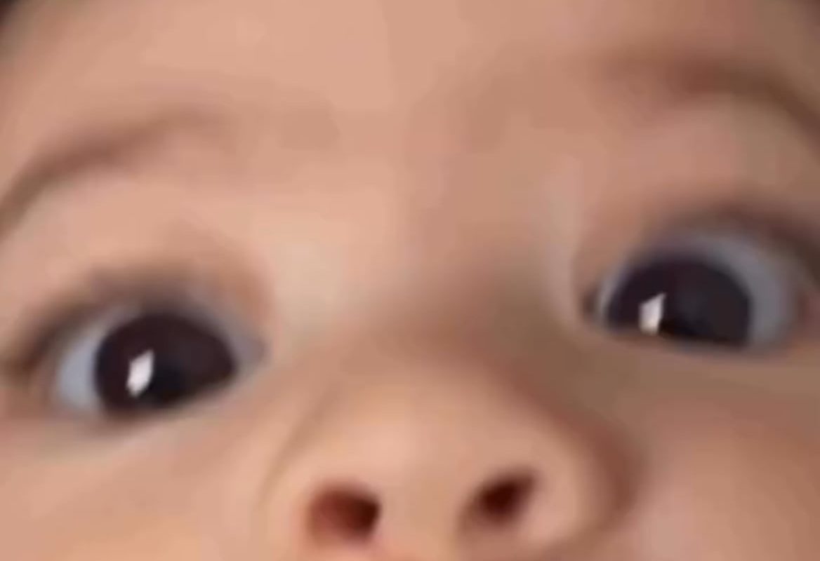 This is what it looks like when a baby discovers their voice