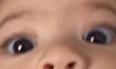 This is what it looks like when a baby discovers their voice