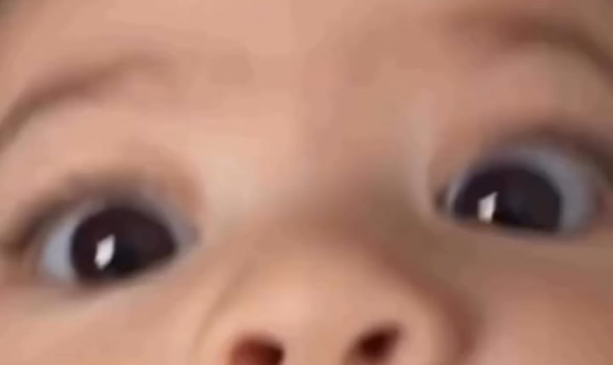 This is what it looks like when a baby discovers their voice