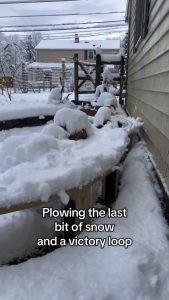 This little snowplow train clearing the tracks