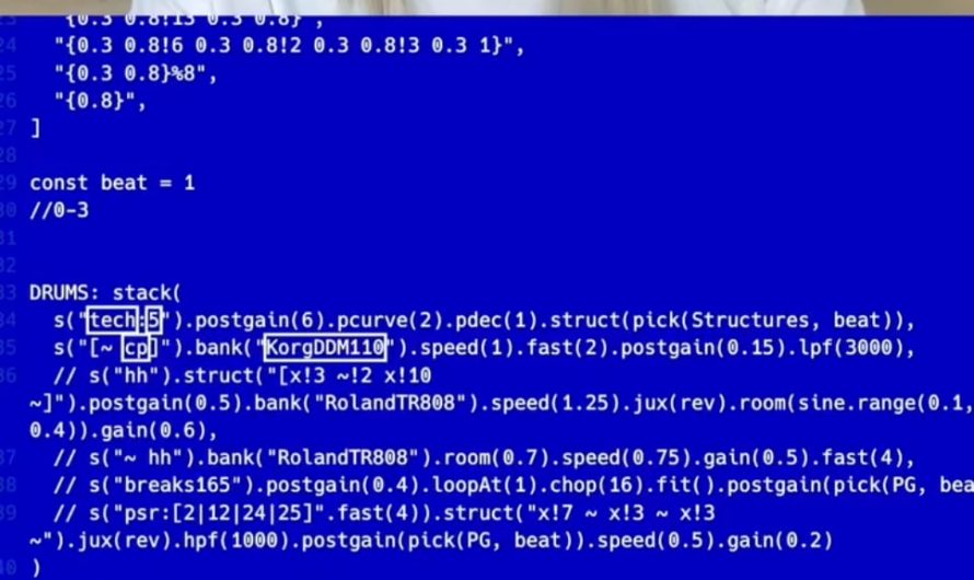 This musician creating music via live code session
