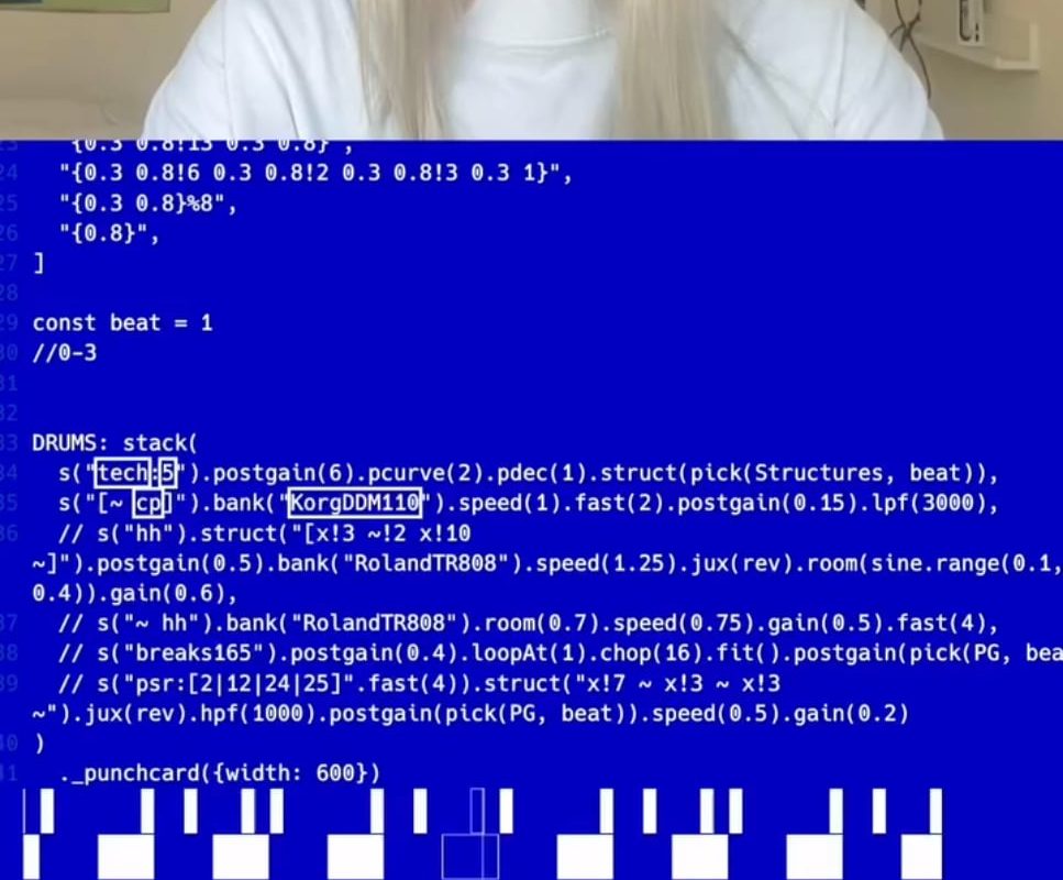 This musician creating music via live code session