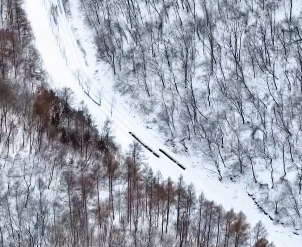 This snowtubing train