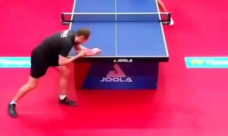 This table tennis match between professionals is amazing