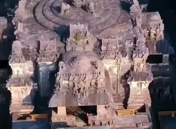 This temple wasn’t built ….. it was carved top-down from a mountain