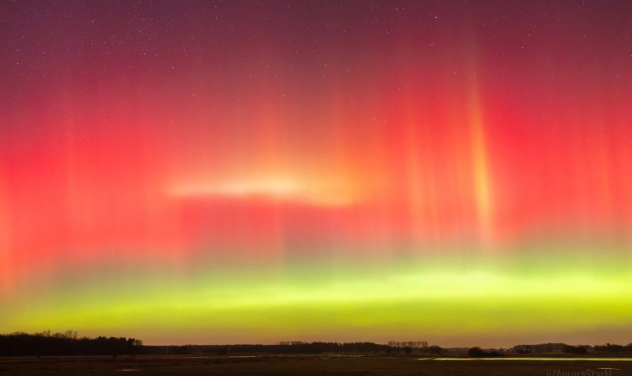 Time-Lapse of Extreme Northern Lights in North Germany Last Night (2026-01-19/20) [OC]