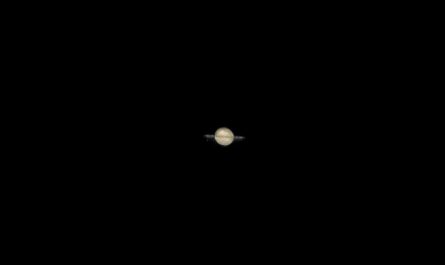 Tonight's Beautiful Shot Of Saturn & Its Moon Titan.